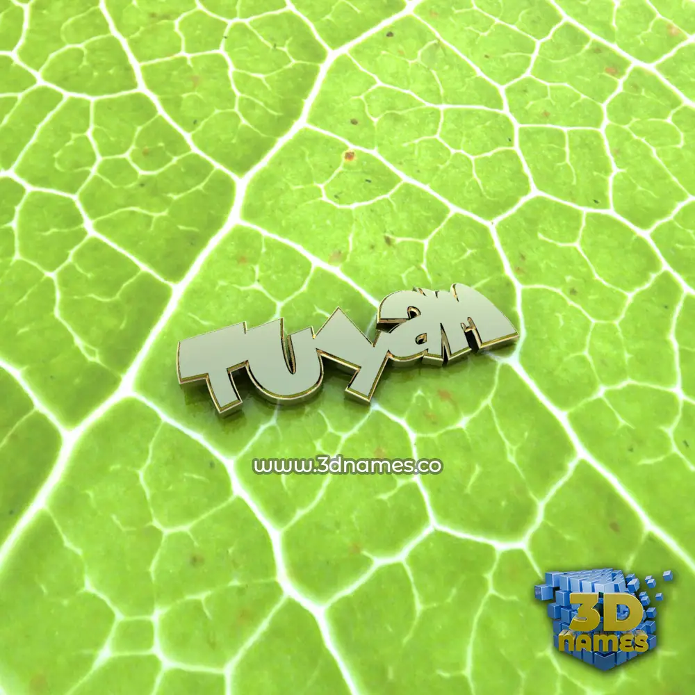 tuyam in Gold Leaf style - 3D name wallpaper