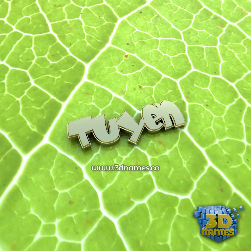 tuyen in Gold Leaf style - 3D name wallpaper