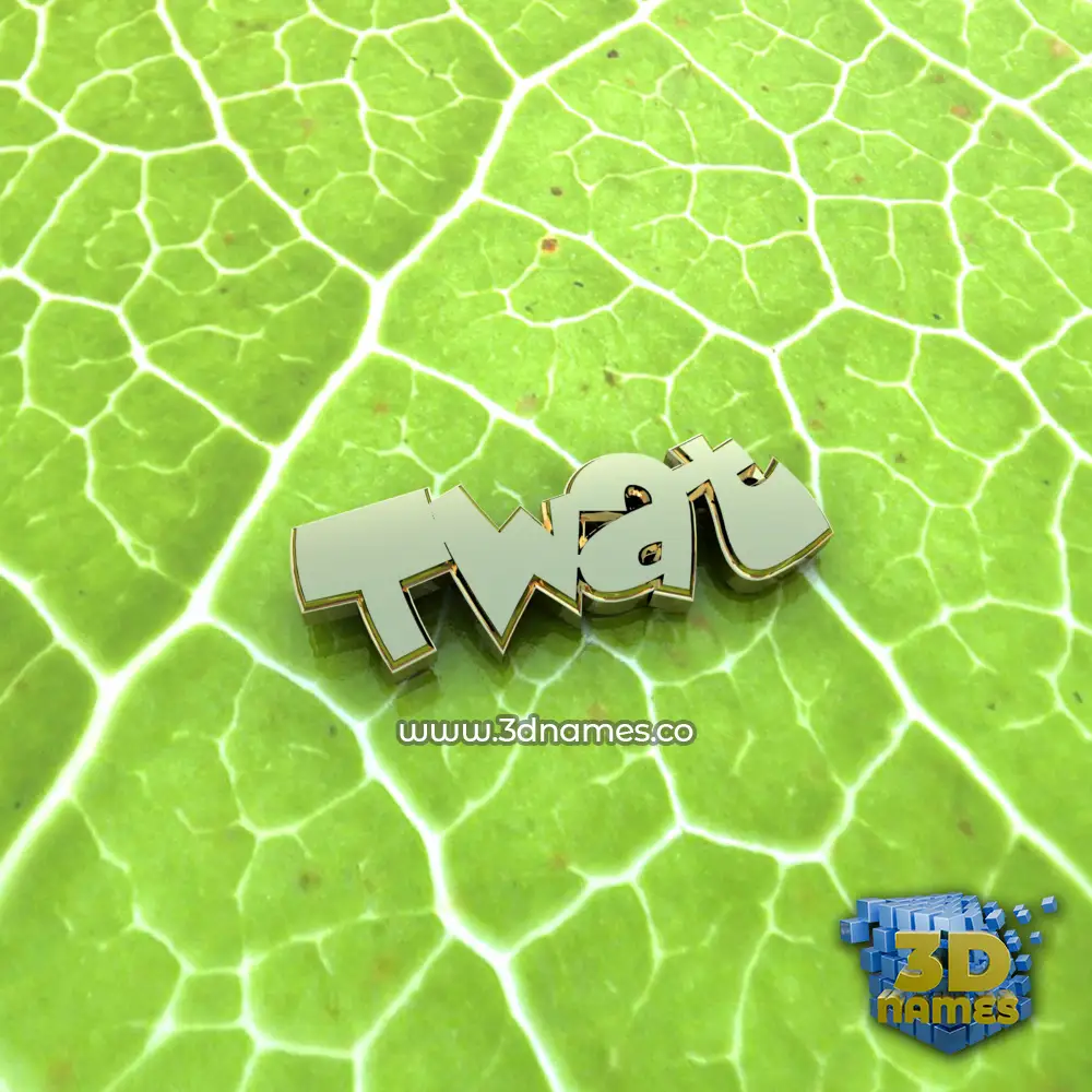 twat in Gold Leaf style - 3D name wallpaper