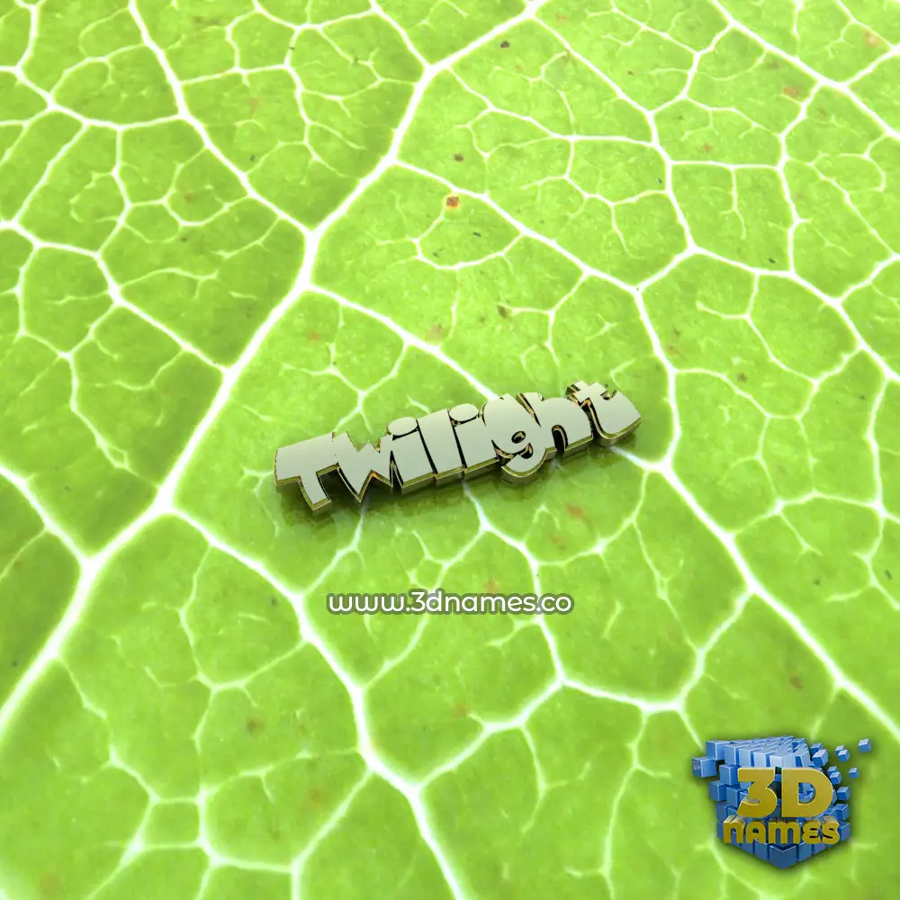 twilight in Gold Leaf style - 3D name wallpaper