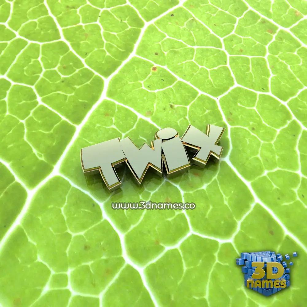 twix in Gold Leaf style - 3D name wallpaper
