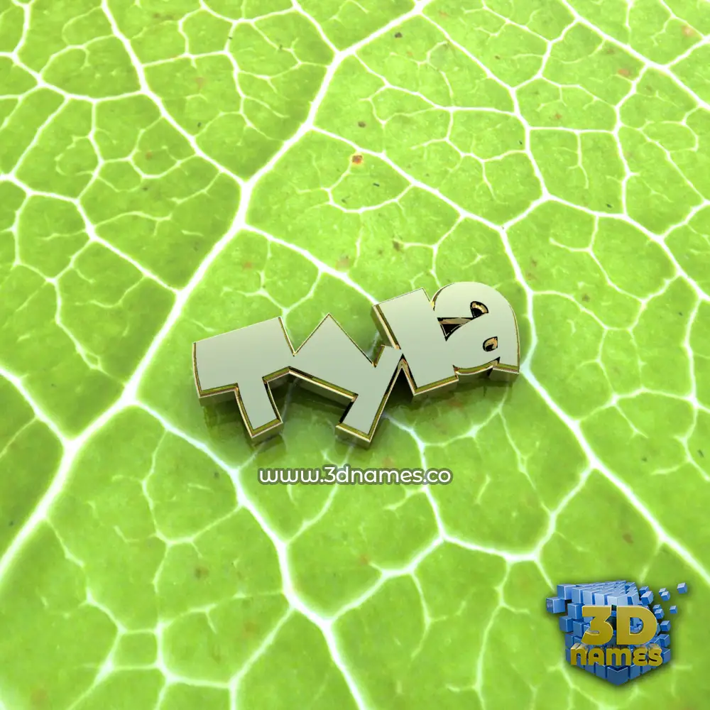 tyla in Gold Leaf style - 3D name wallpaper