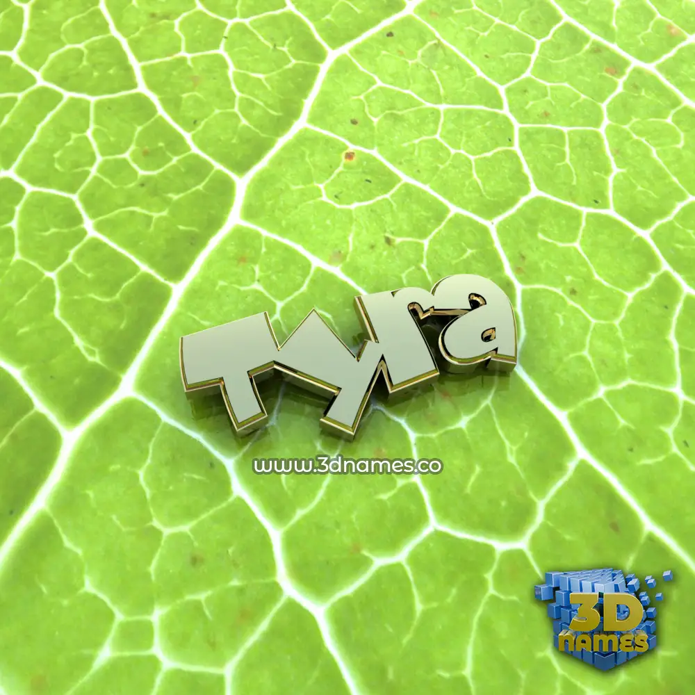 tyra in Gold Leaf style - 3D name wallpaper