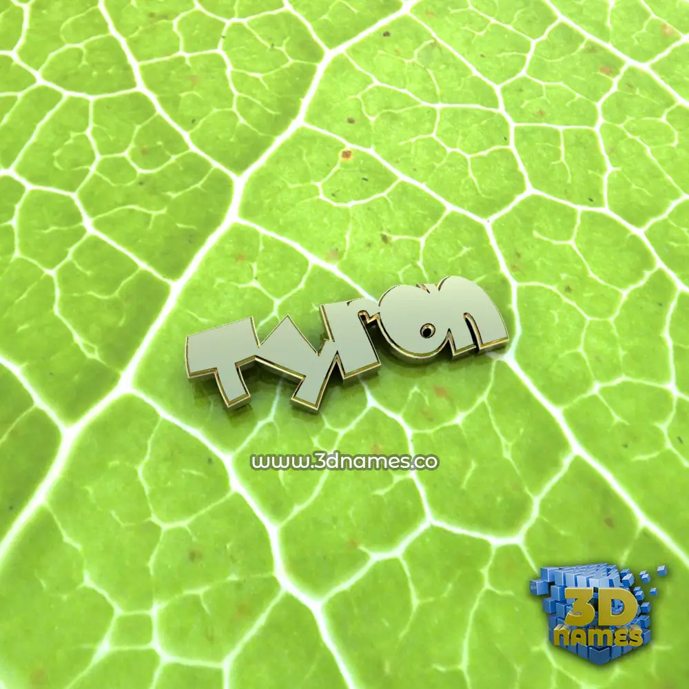 tyron in Gold Leaf style - 3D name wallpaper