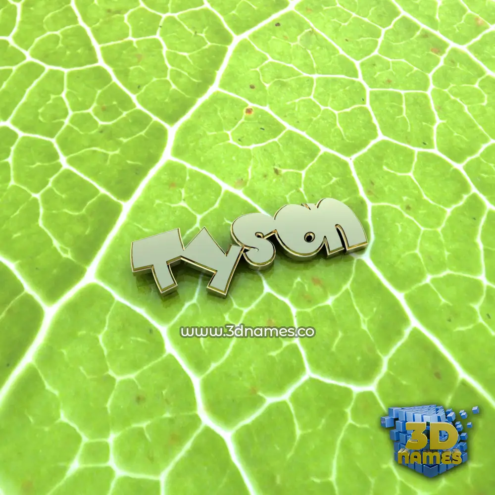 tyson in Gold Leaf style - 3D name wallpaper