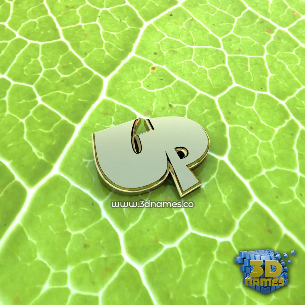 up in Gold Leaf style - 3D name wallpaper