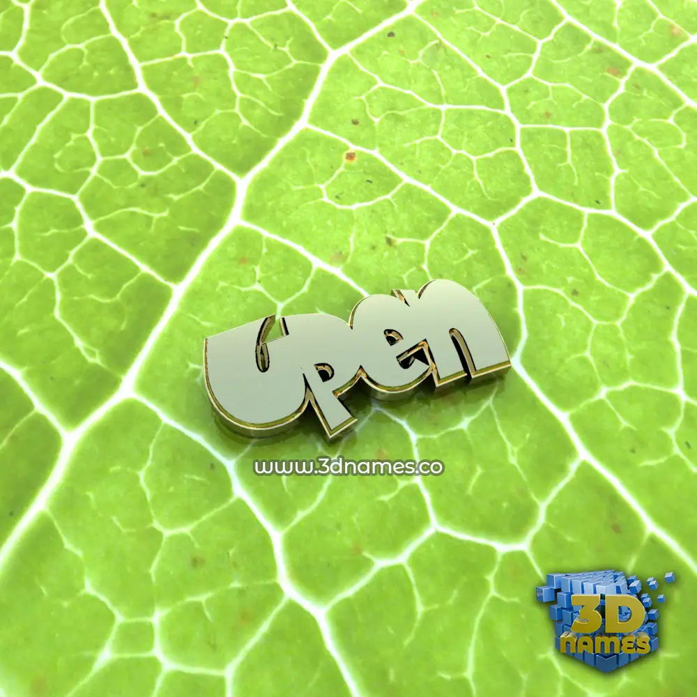 upen in Gold Leaf style - 3D name wallpaper