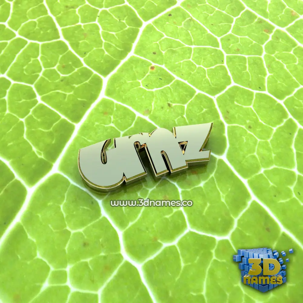 urnz in Gold Leaf style - 3D name wallpaper
