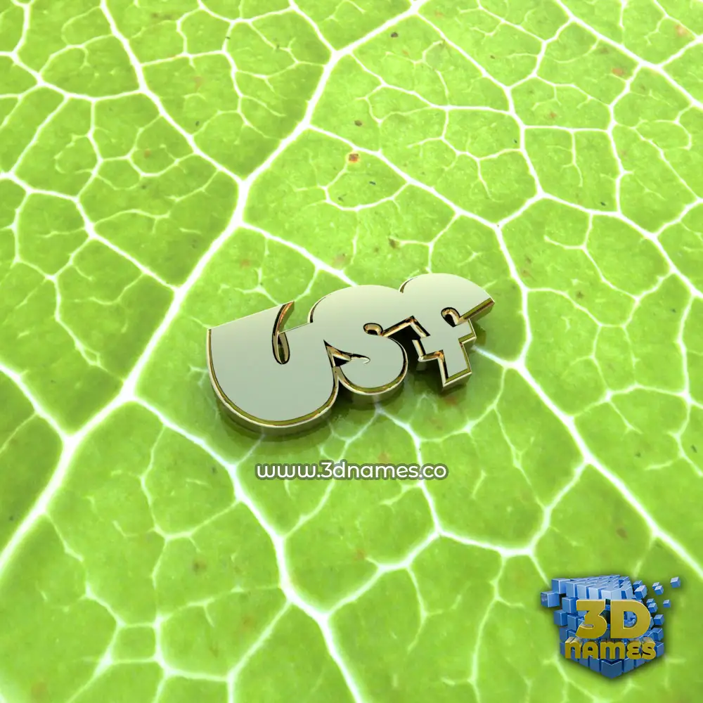 usf in Gold Leaf style - 3D name wallpaper