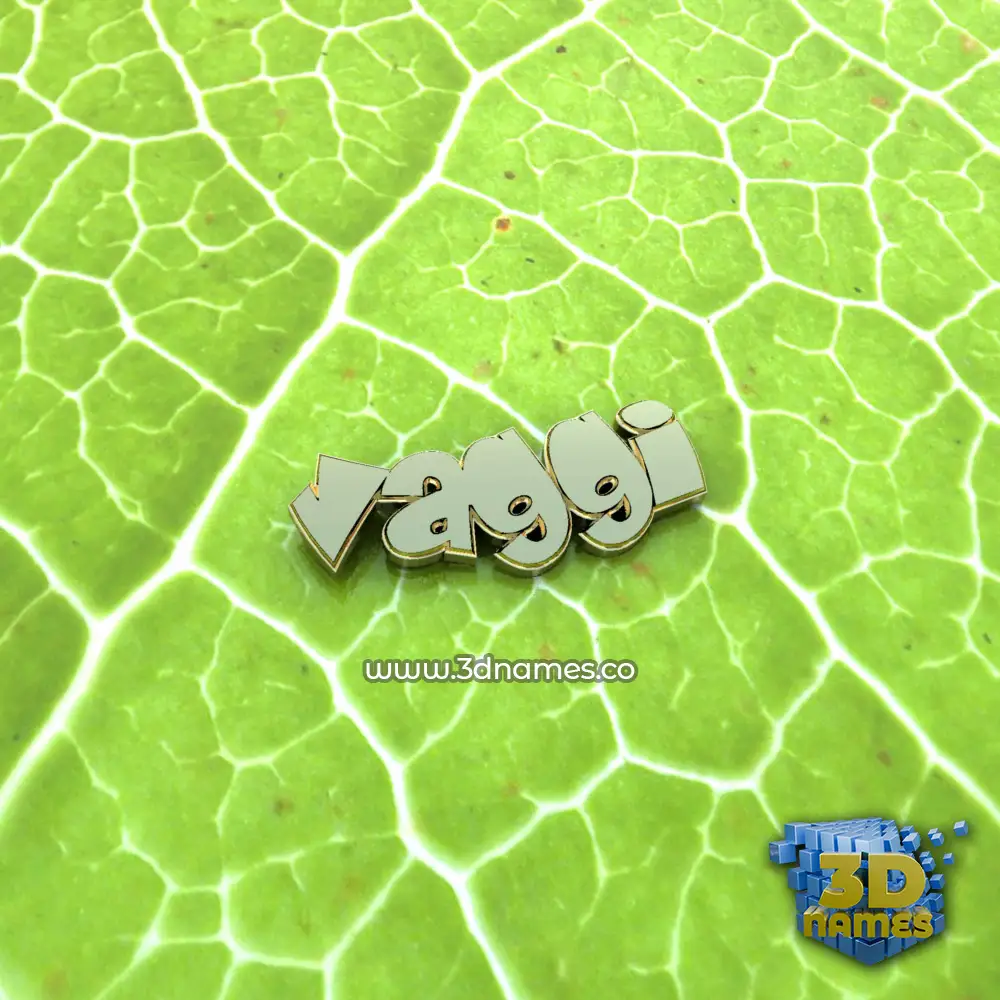 vaggi in Gold Leaf style - 3D name wallpaper