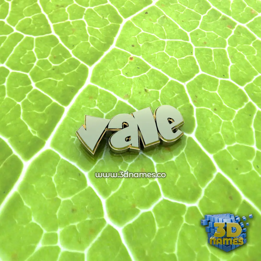 vale in Gold Leaf style - 3D name wallpaper