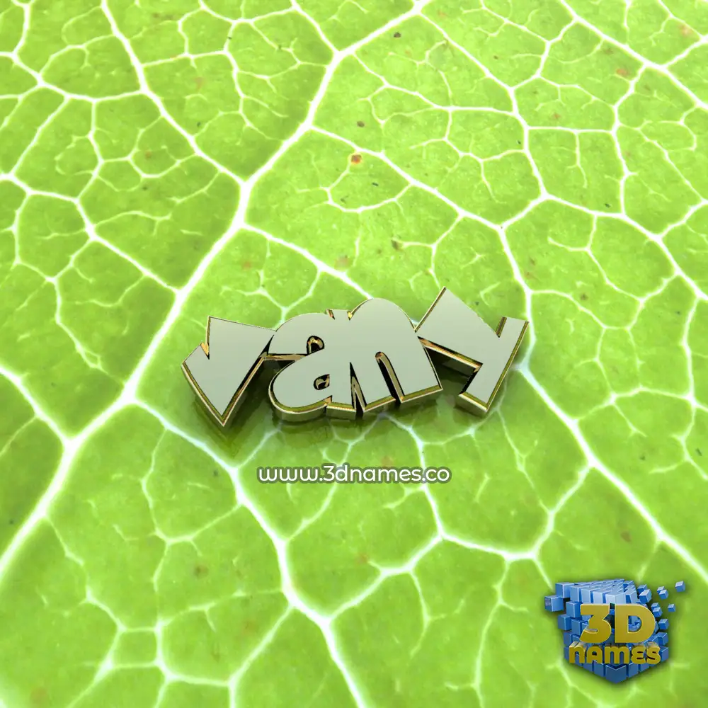 vany in Gold Leaf style - 3D name wallpaper