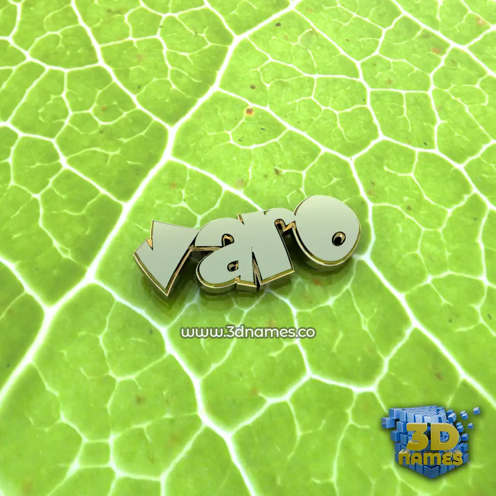 varo in Gold Leaf style - 3D name wallpaper
