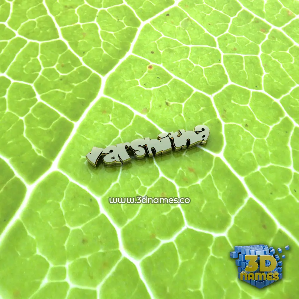 varshitha in Gold Leaf style - 3D name wallpaper