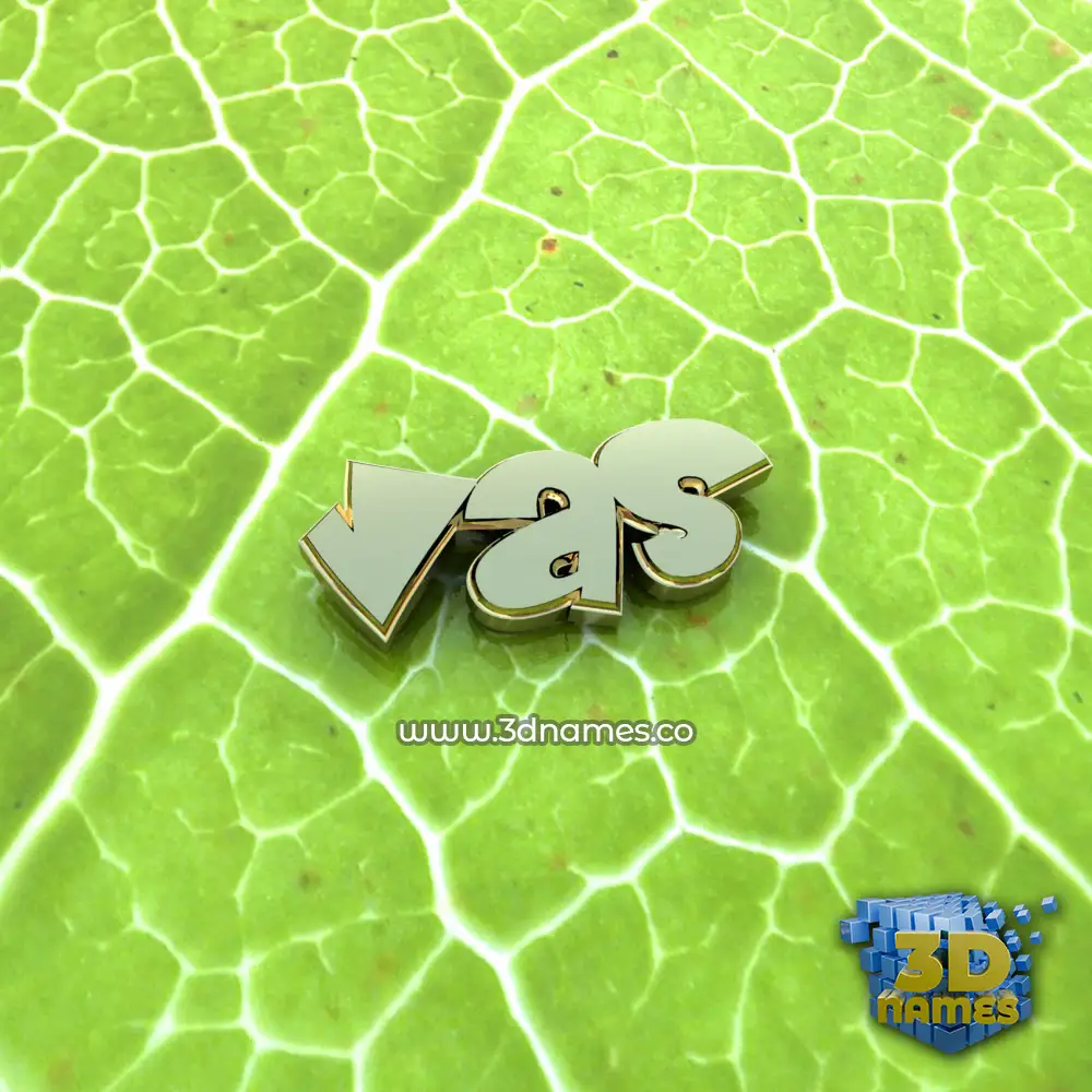 vas in Gold Leaf style - 3D name wallpaper