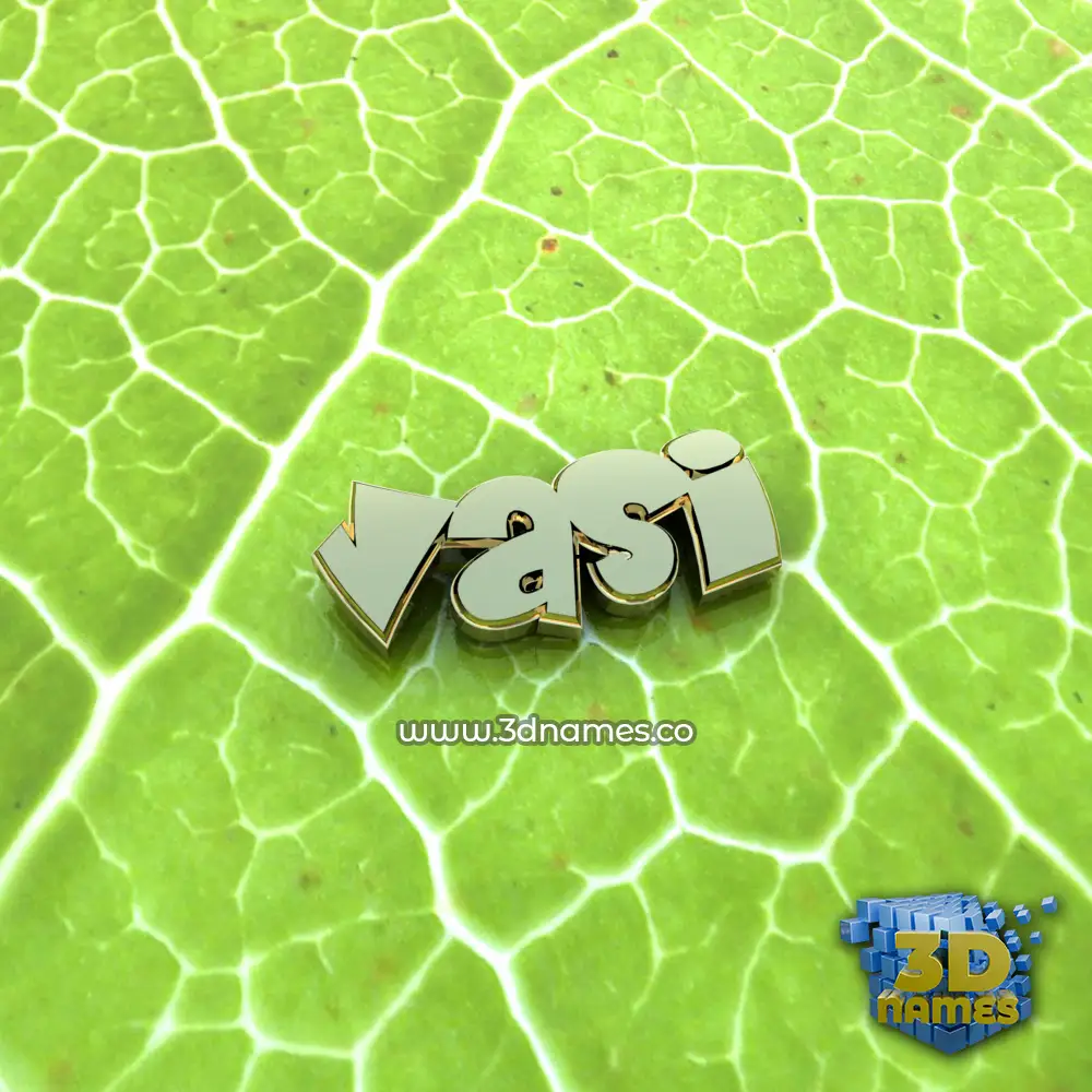 vasi in Gold Leaf style - 3D name wallpaper