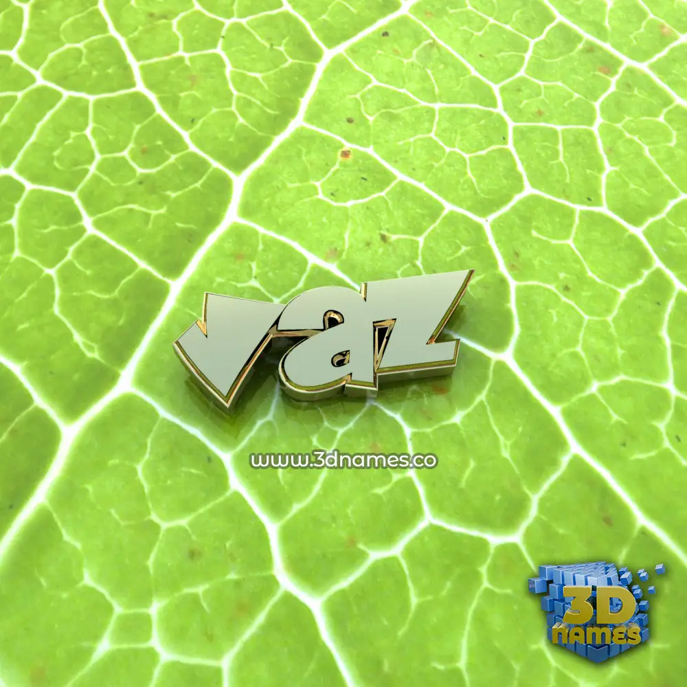 vaz in Gold Leaf style - 3D name wallpaper
