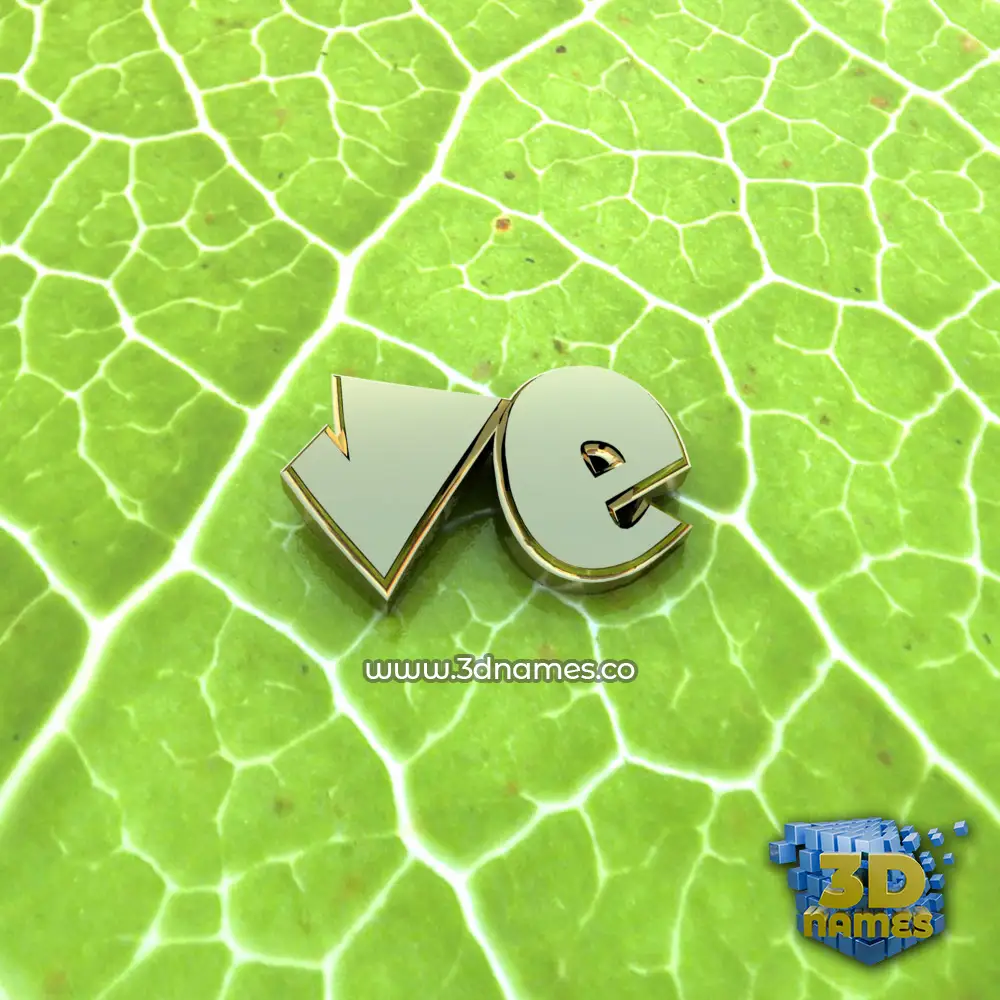 ve in Gold Leaf style - 3D name wallpaper