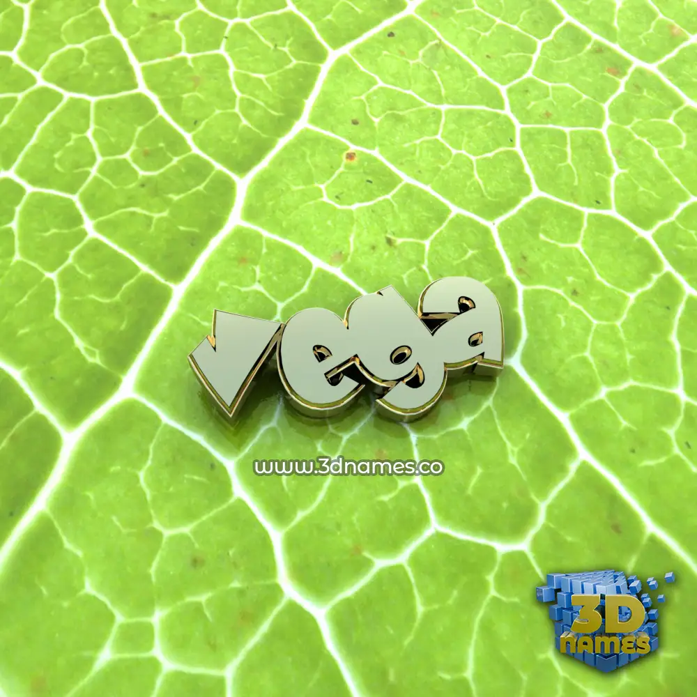 vega in Gold Leaf style - 3D name wallpaper