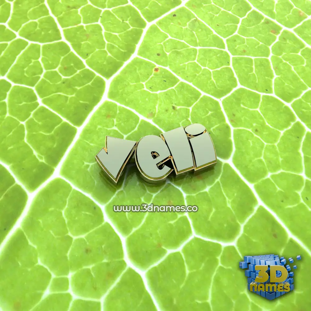 veli in Gold Leaf style - 3D name wallpaper