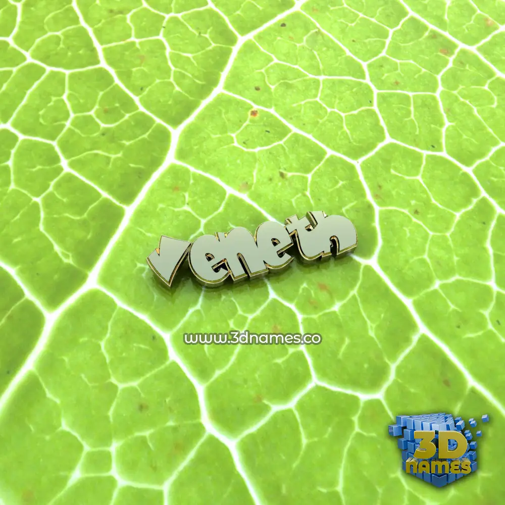 veneth in Gold Leaf style - 3D name wallpaper