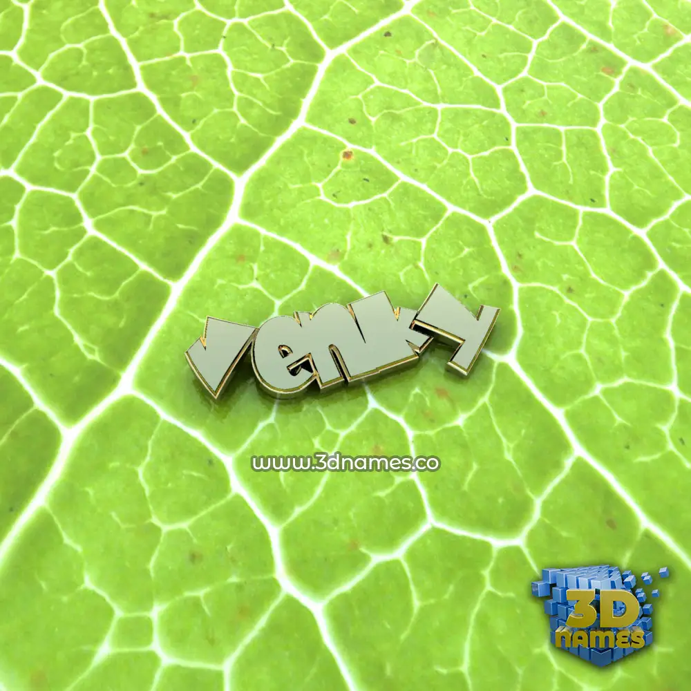venky in Gold Leaf style - 3D name wallpaper