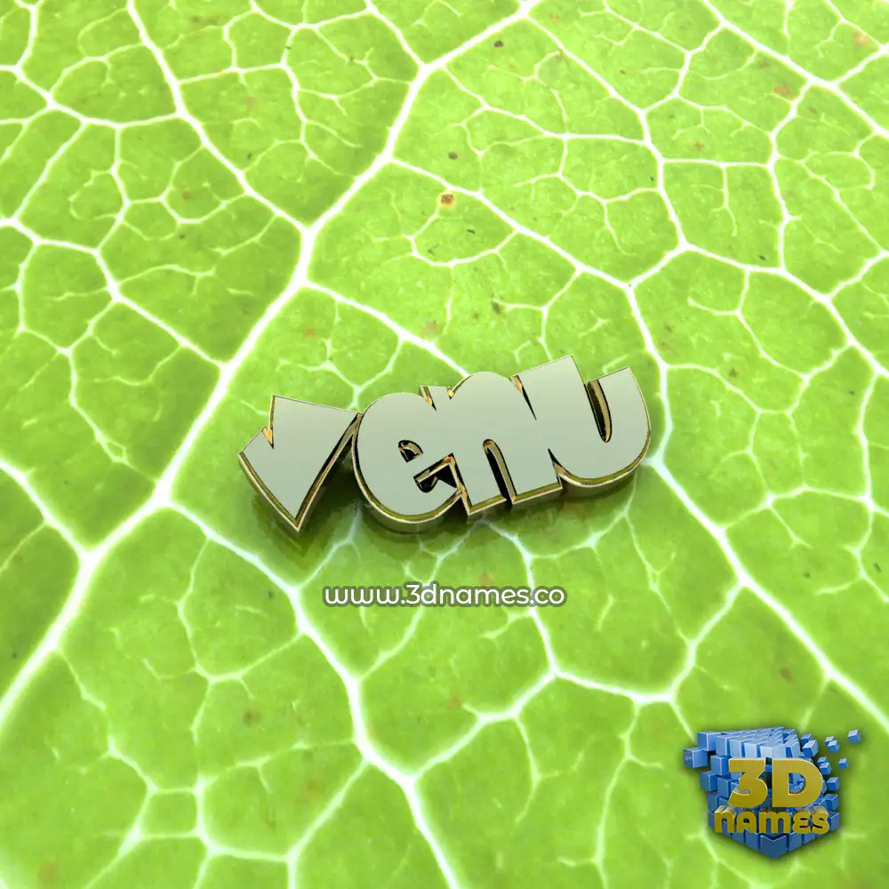 venu in Gold Leaf style - 3D name wallpaper