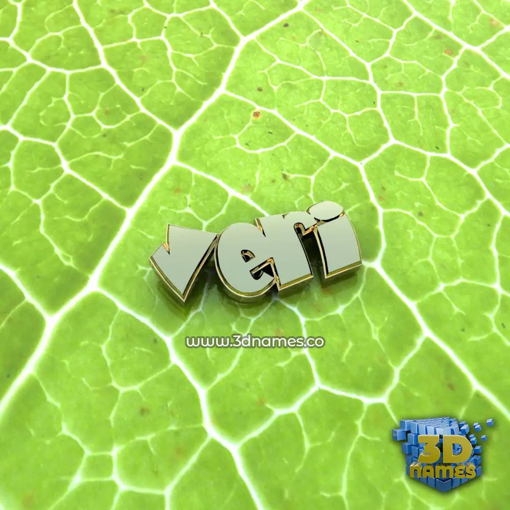 veri in Gold Leaf style - 3D name wallpaper