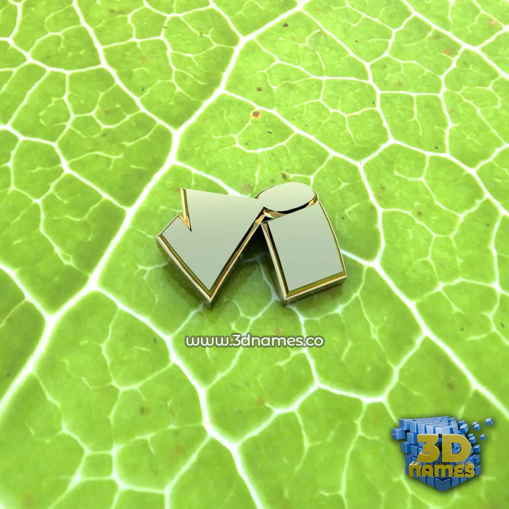 vi in Gold Leaf style - 3D name wallpaper