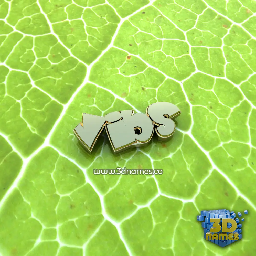 vibs in Gold Leaf style - 3D name wallpaper
