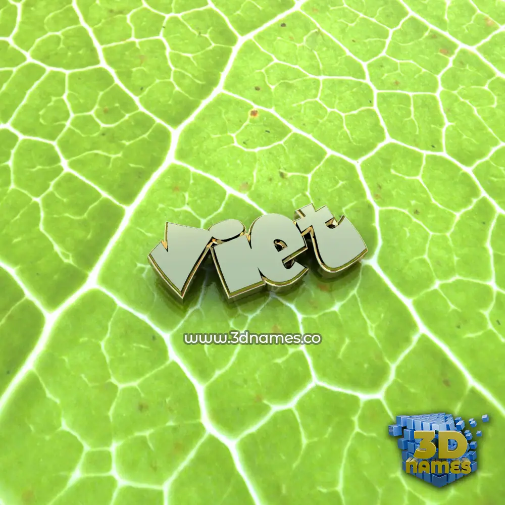 viet in Gold Leaf style - 3D name wallpaper