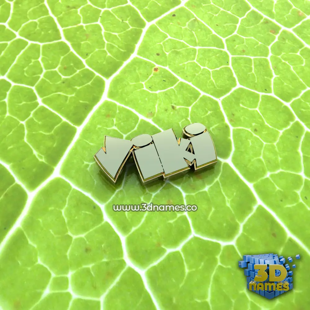 viki in Gold Leaf style - 3D name wallpaper