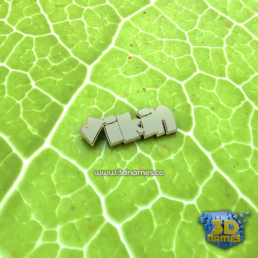 vikin in Gold Leaf style - 3D name wallpaper