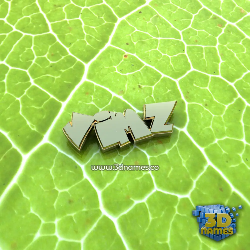 vimz in Gold Leaf style - 3D name wallpaper