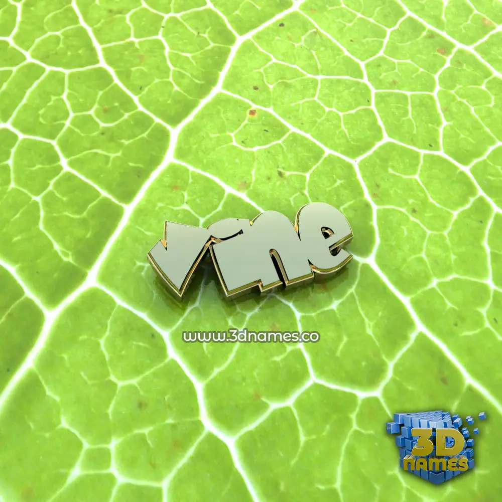 vine in Gold Leaf style - 3D name wallpaper