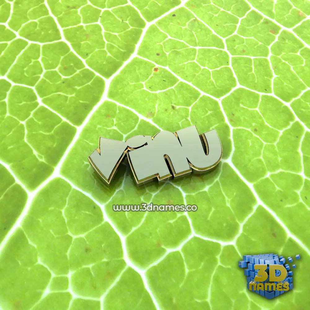 vinu in Gold Leaf style - 3D name wallpaper