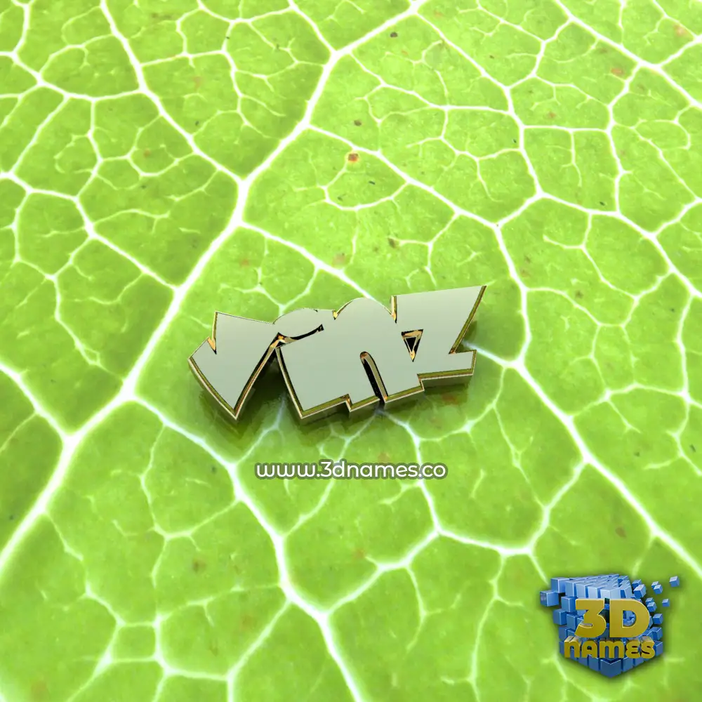 vinz in Gold Leaf style - 3D name wallpaper
