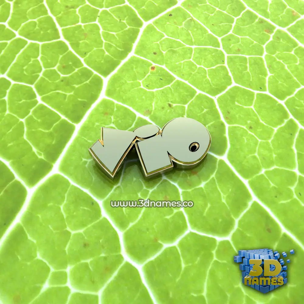 vio in Gold Leaf style - 3D name wallpaper
