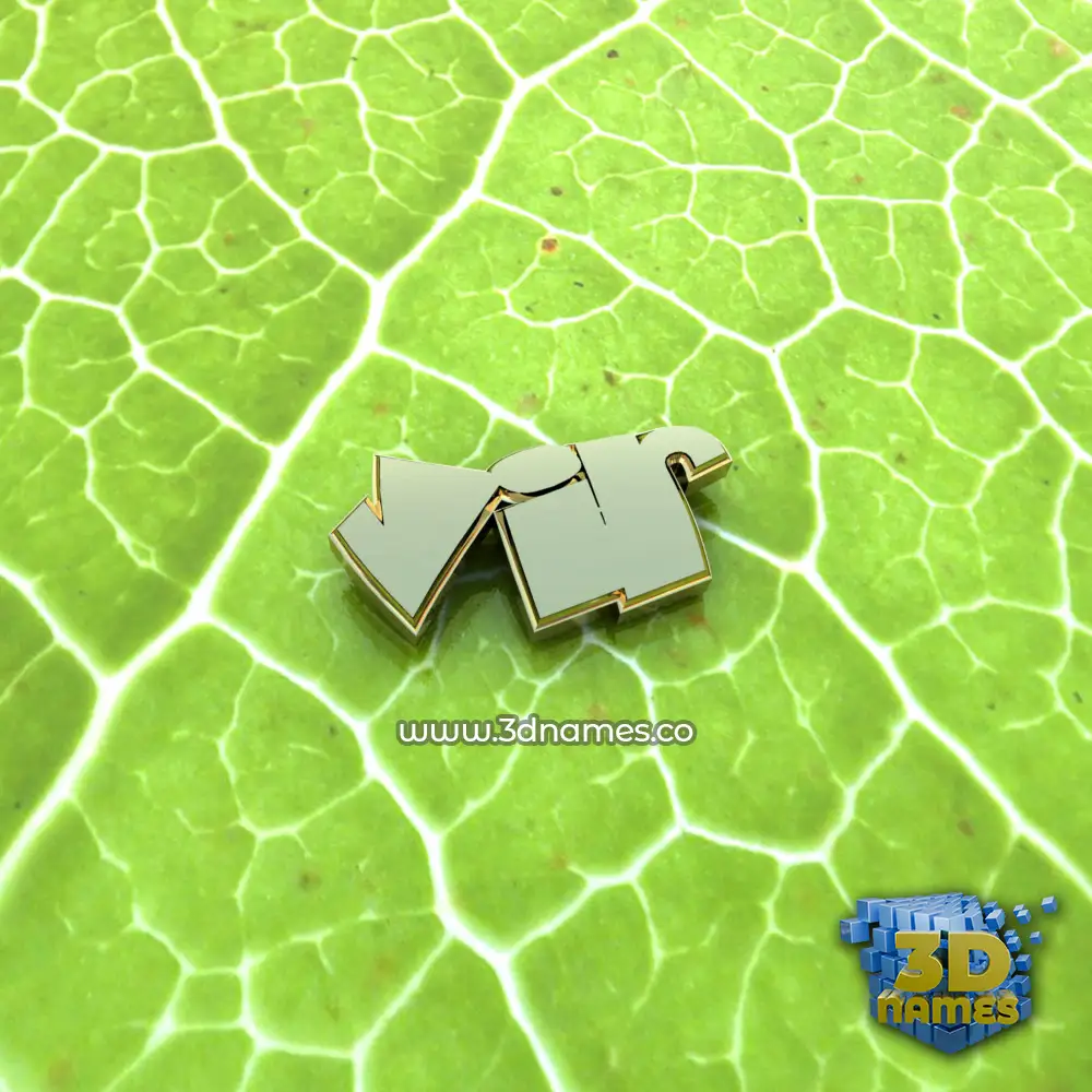 vir in Gold Leaf style - 3D name wallpaper