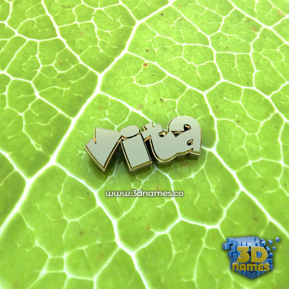 vita in Gold Leaf style - 3D name wallpaper