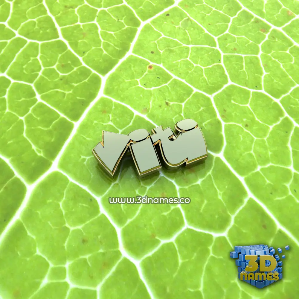 viti in Gold Leaf style - 3D name wallpaper