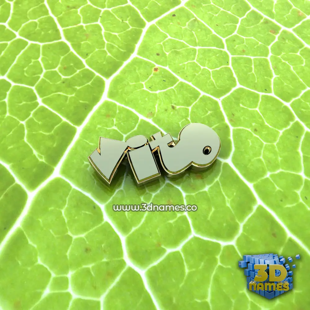 vito in Gold Leaf style - 3D name wallpaper