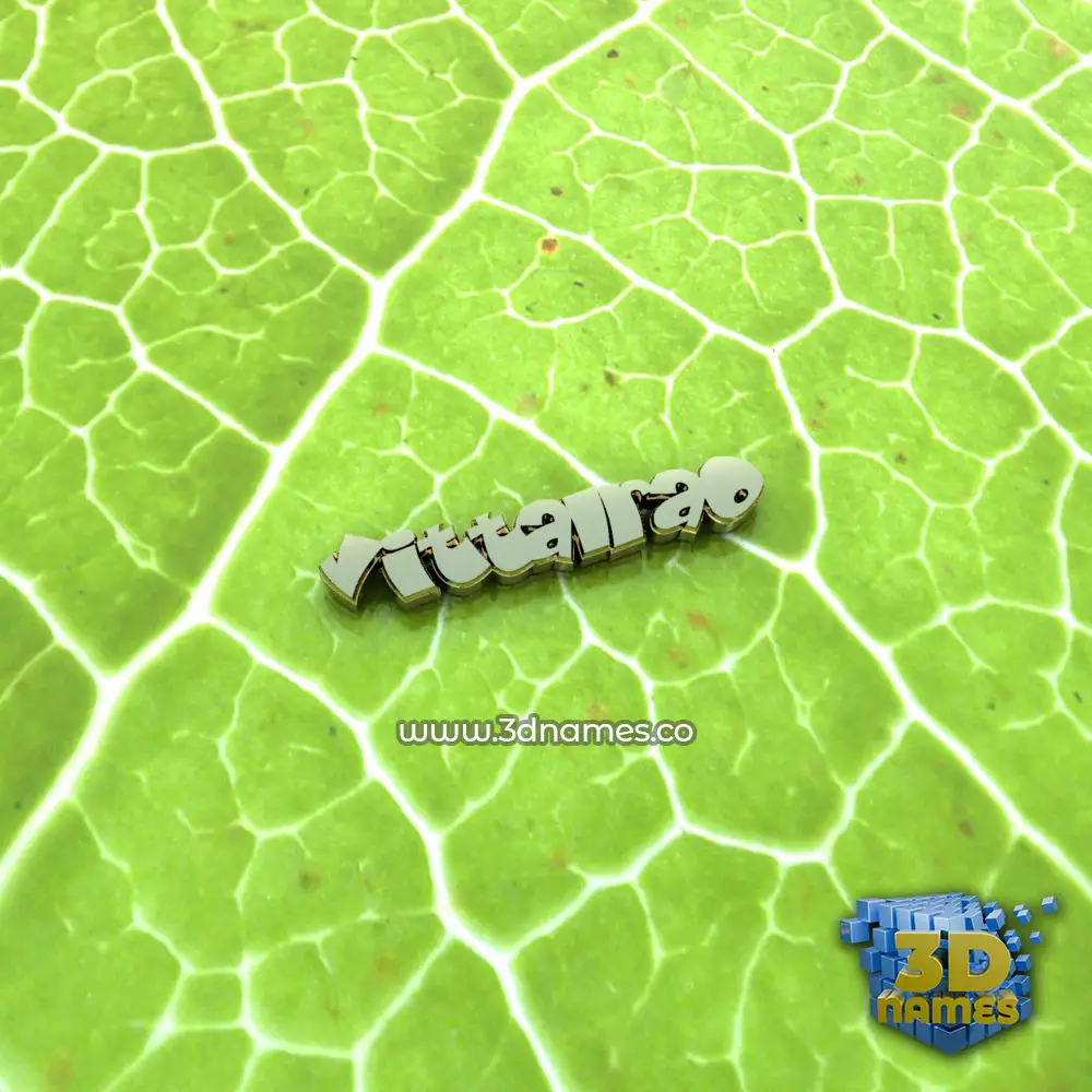 vittalrao in Gold Leaf style - 3D name wallpaper