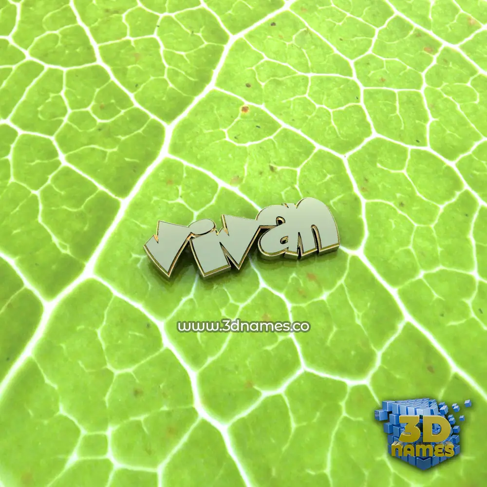 vivan in Gold Leaf style - 3D name wallpaper
