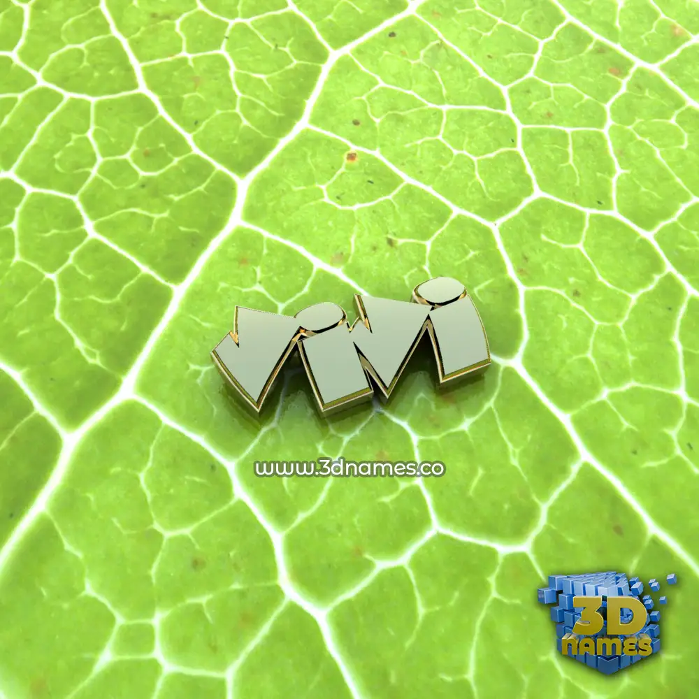 vivi in Gold Leaf style - 3D name wallpaper