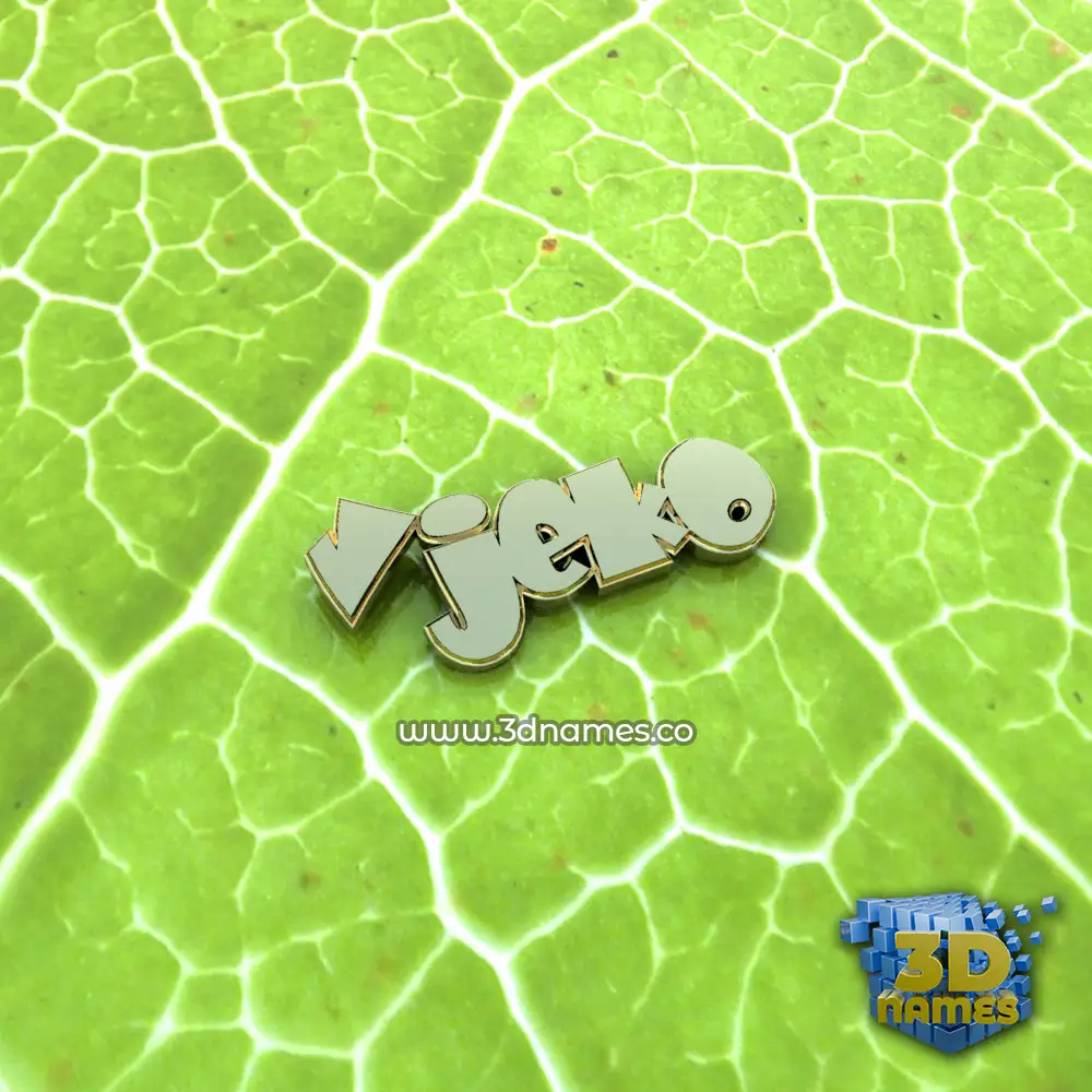 vjeko in Gold Leaf style - 3D name wallpaper