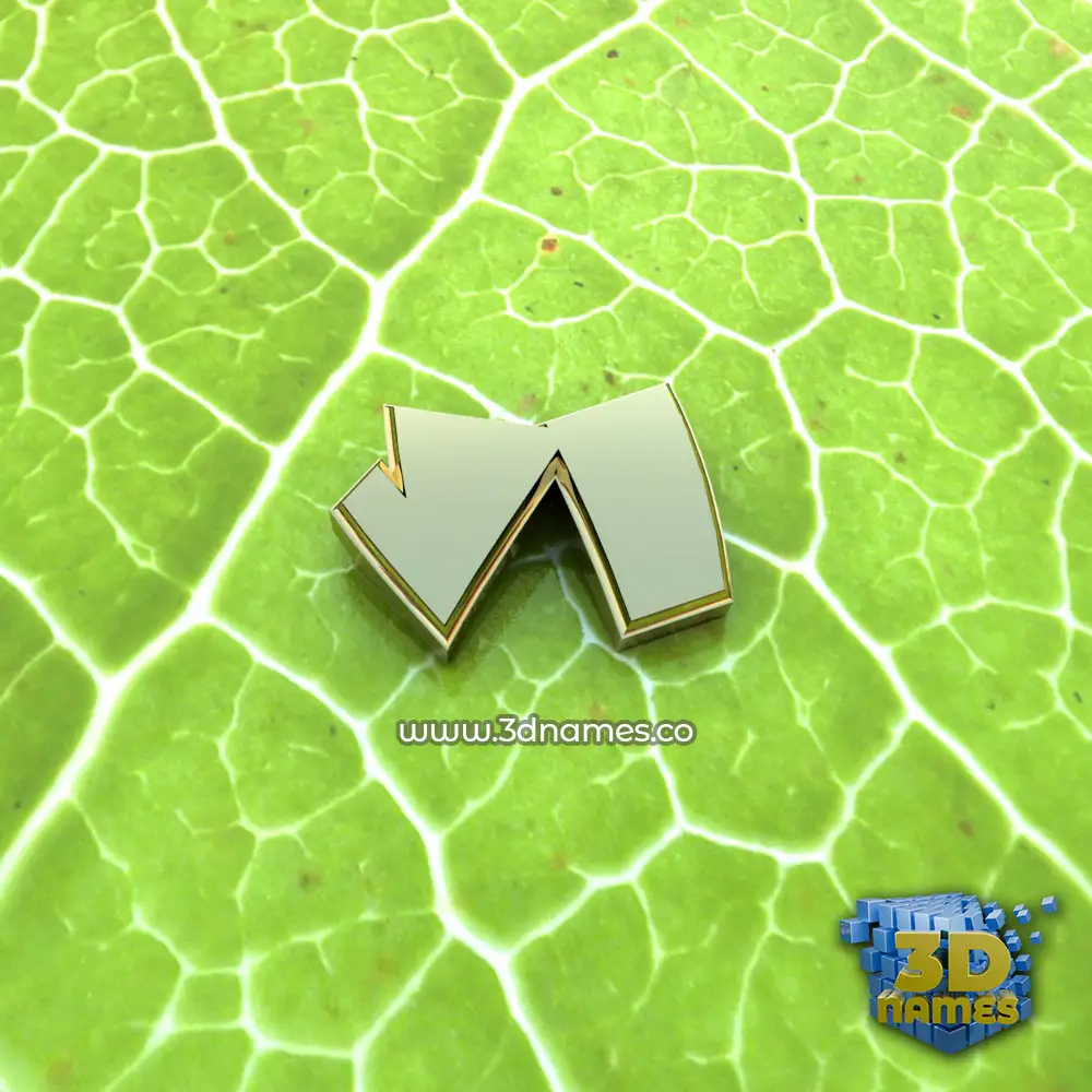 vl in Gold Leaf style - 3D name wallpaper
