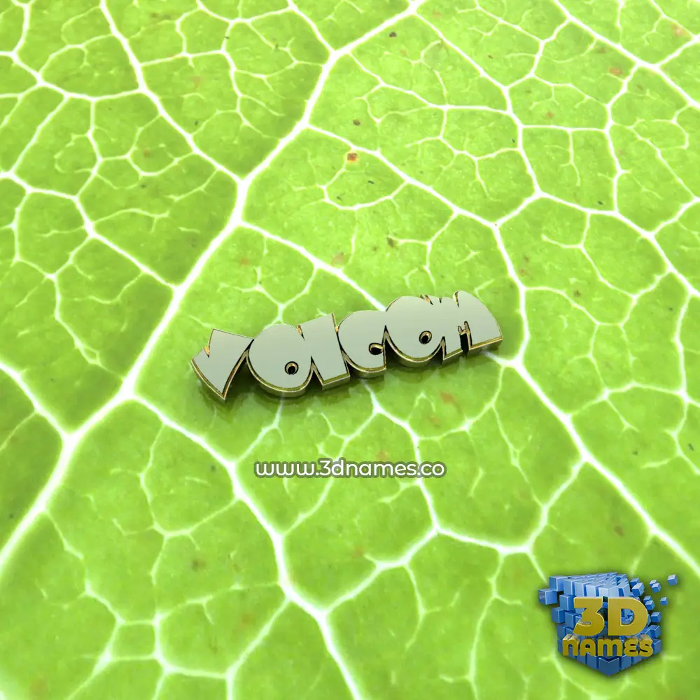 volcom in Gold Leaf style - 3D name wallpaper
