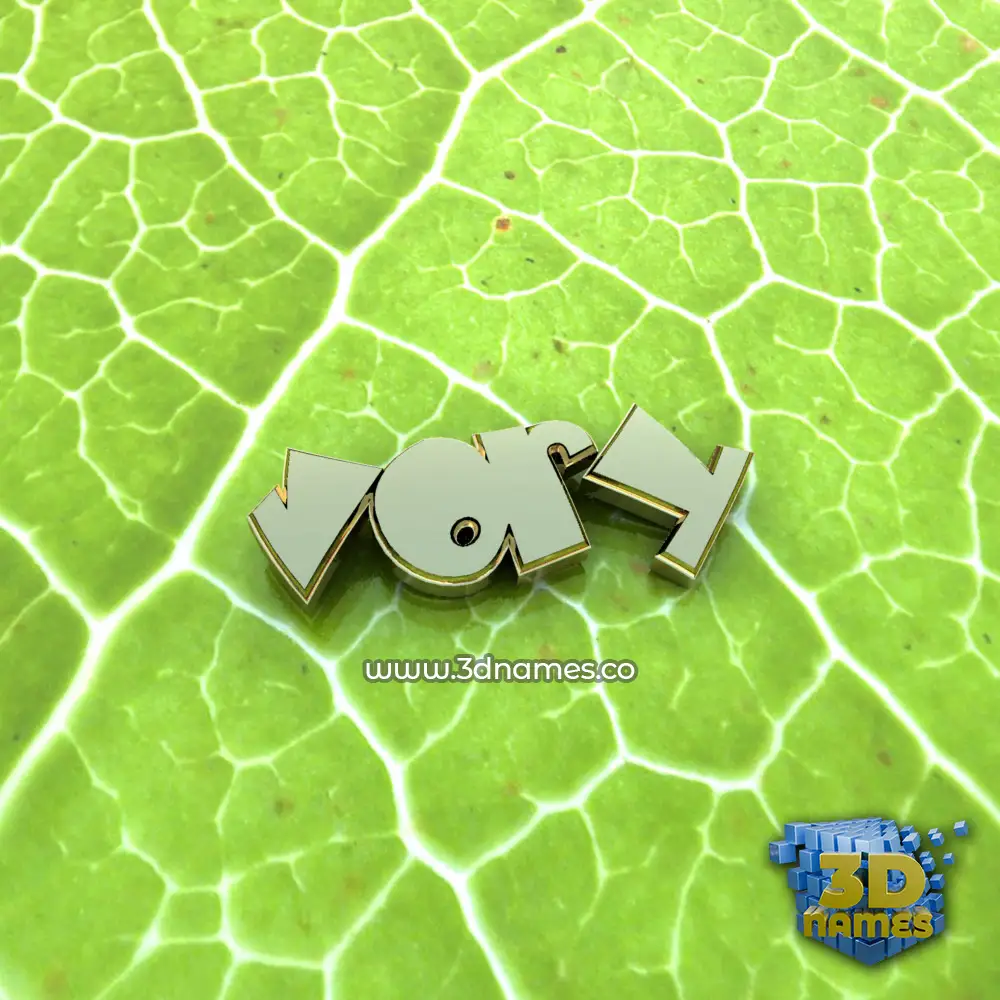 vory in Gold Leaf style - 3D name wallpaper