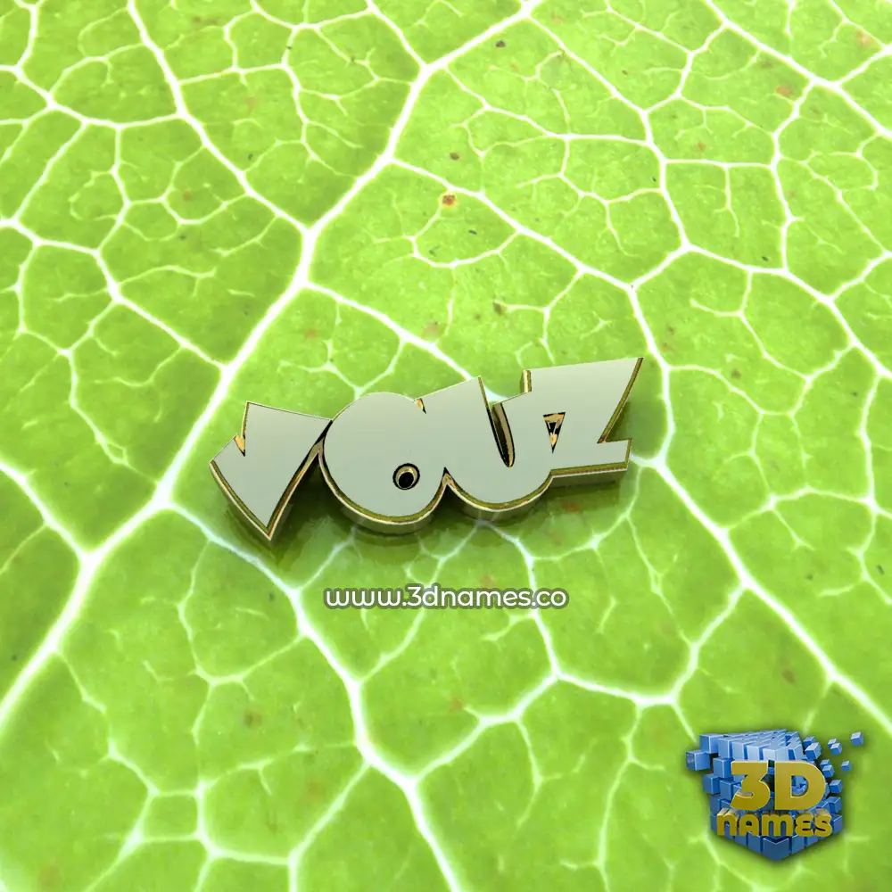 vouz in Gold Leaf style - 3D name wallpaper